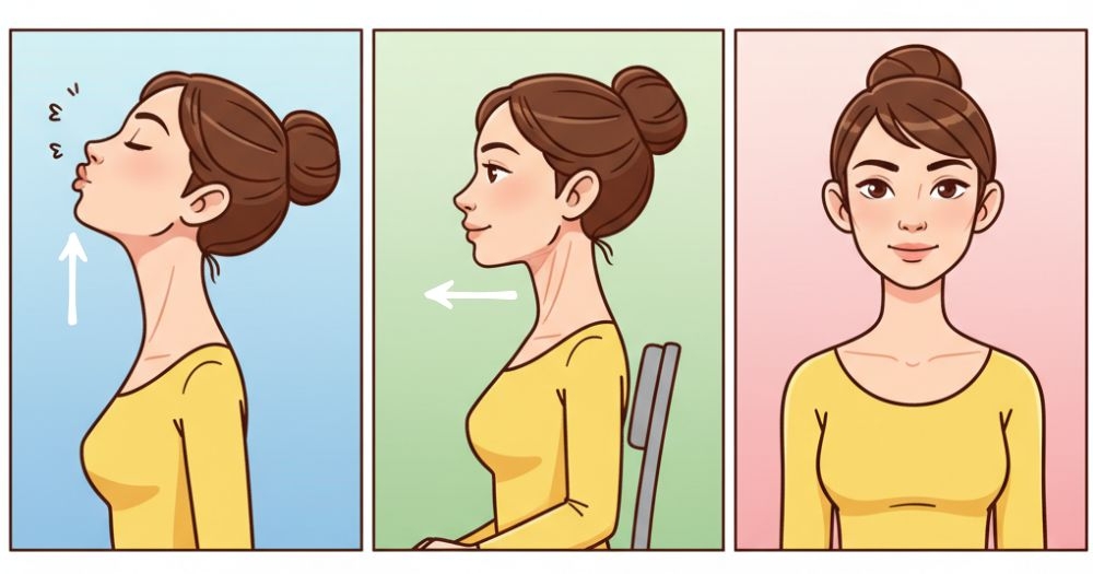 每日只需花約八分鐘，就能有效練出緊緻下顎線，以下我們將介紹三個實用的瘦下巴動作。