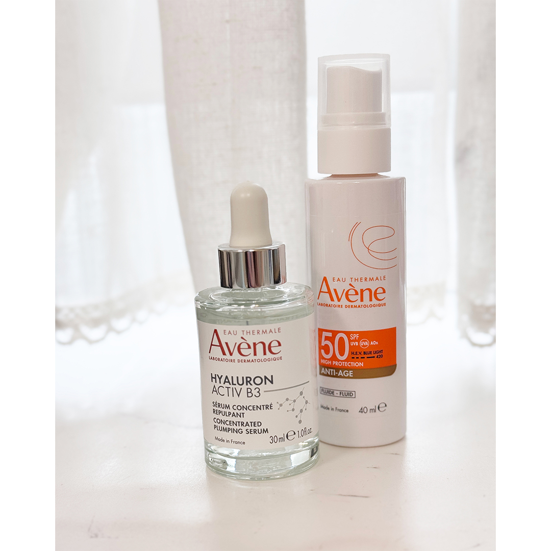 想有效保養，以Avène HAB3 奇蹟小A瓶從根源對抗衰老，啟動細胞再生；同時以Avène抗藍光防曬全面抵禦紫外線和藍光，預防老化，內外雙管齊下。