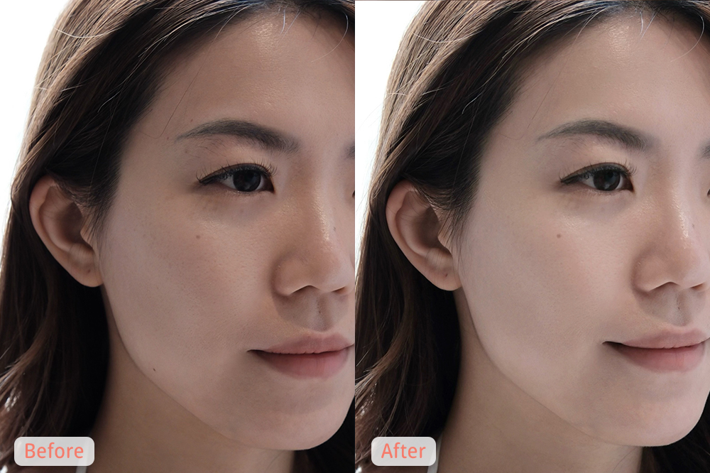 Sumba試用Avene精華後肌膚狀態的前後對比