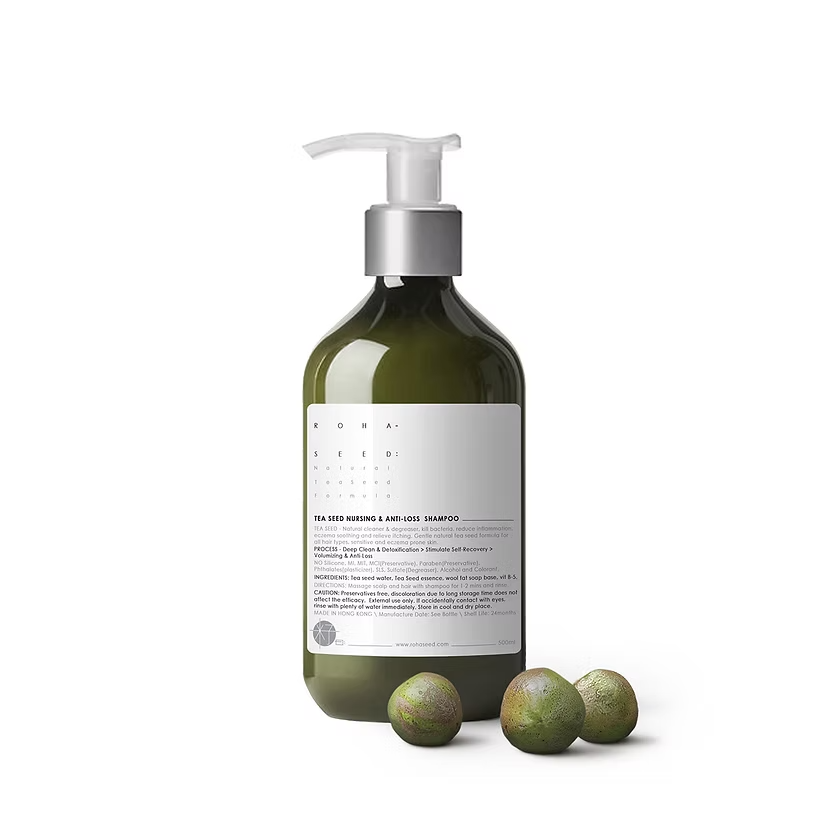 ROHASEED 茶籽調理及防脫洗髪露。