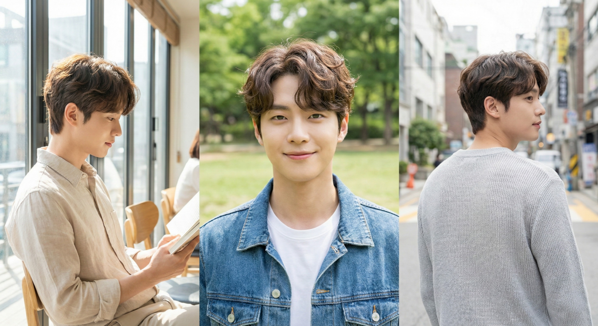 葉子燙以柔和捲度打造清新自然髮型，增加蓬鬆感，適合細軟髮男性。