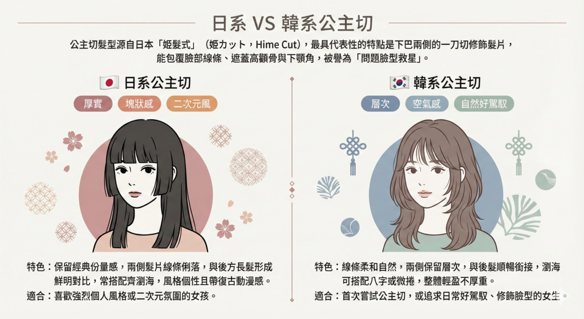 日系強調厚實塊狀的二次元個性，韓系主打輕盈層次的日常自然感，兩者皆是2026顯瘦修顏的必備髮型。