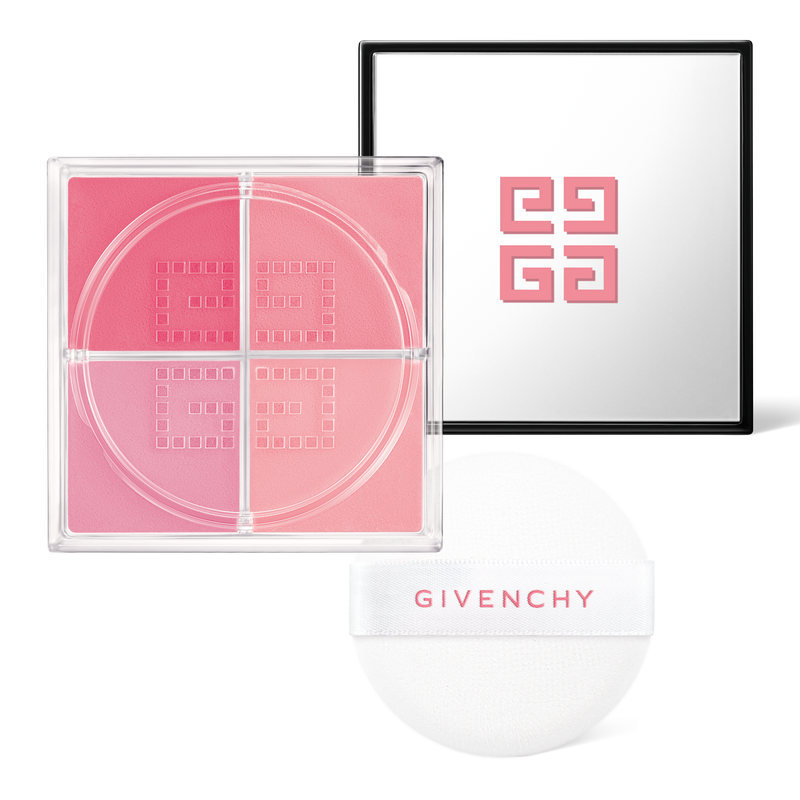 Givenchy Beauty Prisme Libre Blush高級訂製稜鏡胭脂採用四色散粉設計，配合細緻粉質，打造柔和有層次的紅潤妝效。