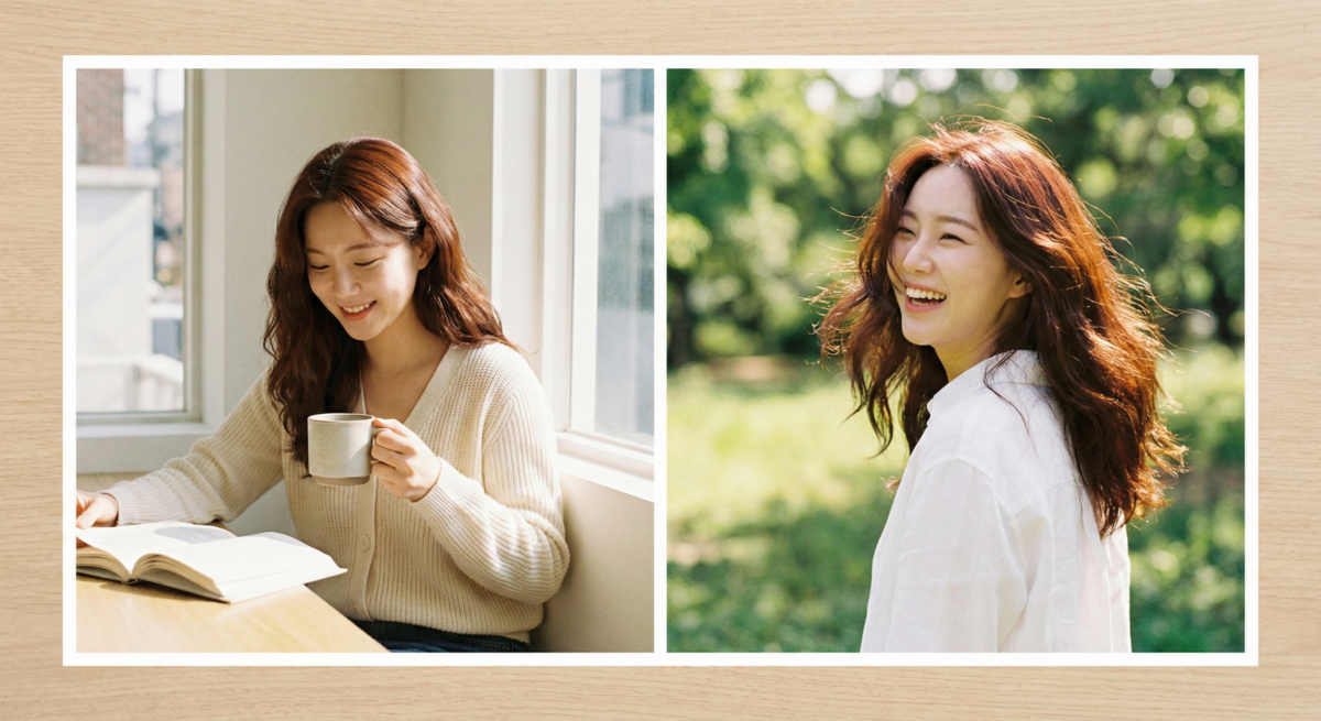 紅棕色免漂顯白髮色，修飾暗沉膚色、提亮氣色，保護髮質又展現高級優雅感。