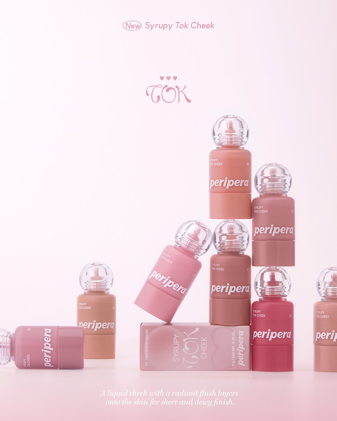 Peripera 小奶瓶腮紅液以其超可愛的瓶身設計和輕盈質地，成為韓國高人氣銷售冠軍。