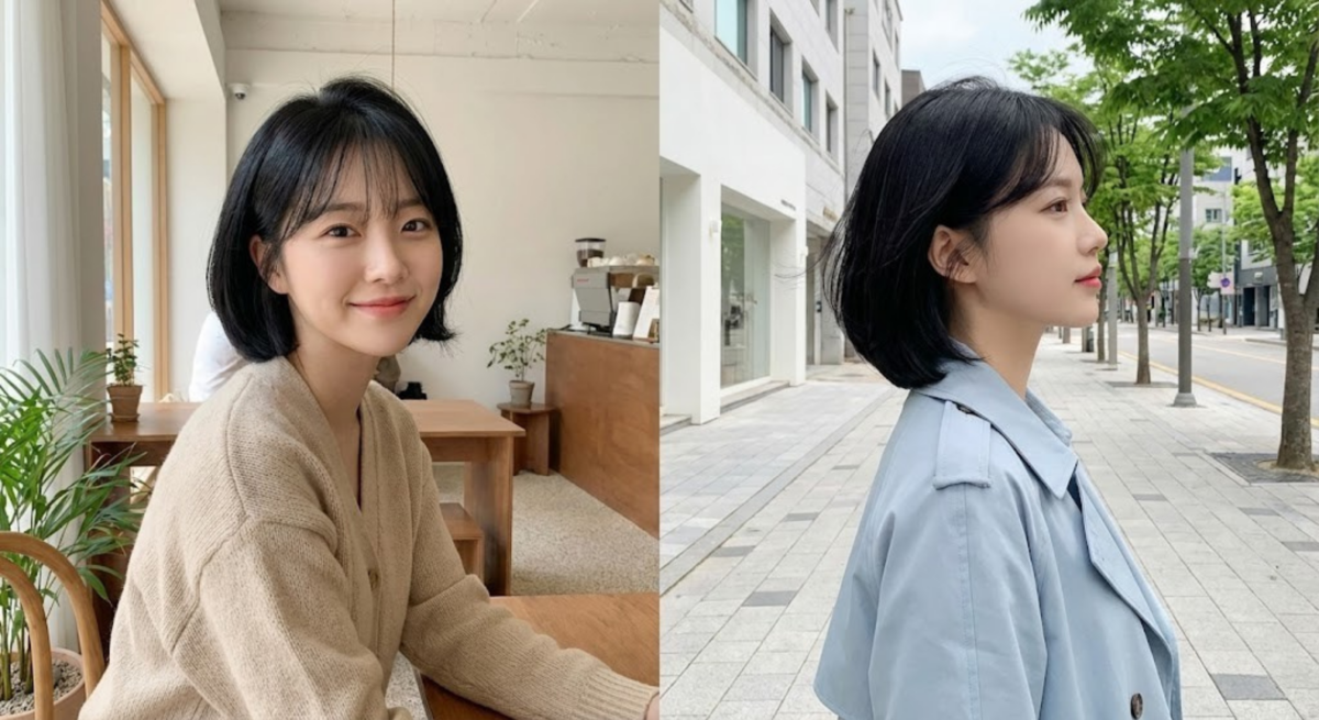 耳下鮑伯短髮長度落在耳下或下顎線，零層次剪裁保持髮根蓬鬆，簡單整理即可呈現成熟減齡氣質，搭配瀏海可甜美或知性俐落。