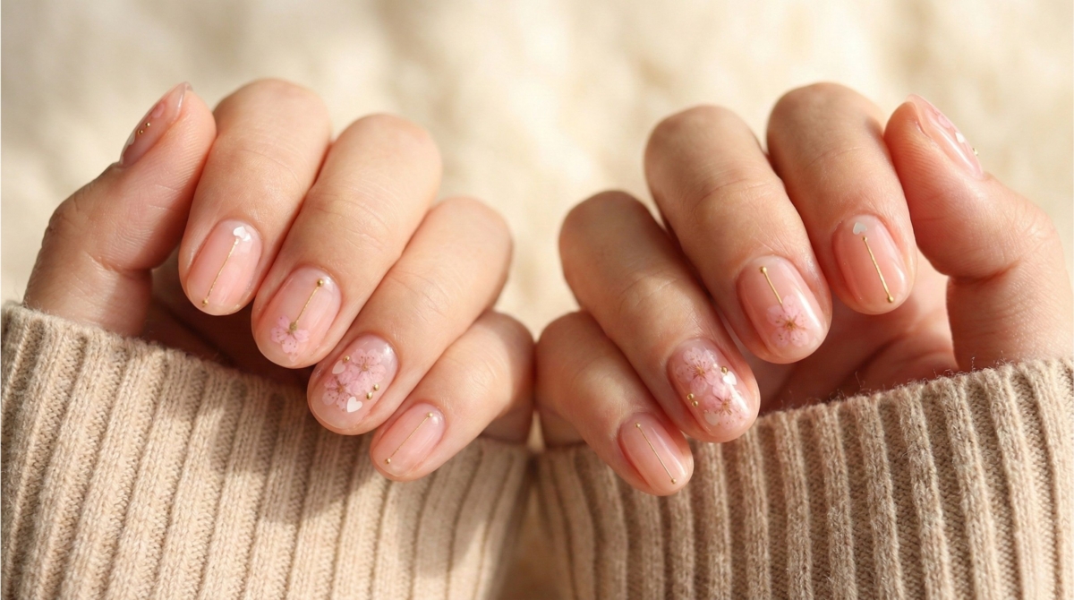 圖中這款美甲將花卉元素融入指尖,是迎接春季最儀式感的選擇。