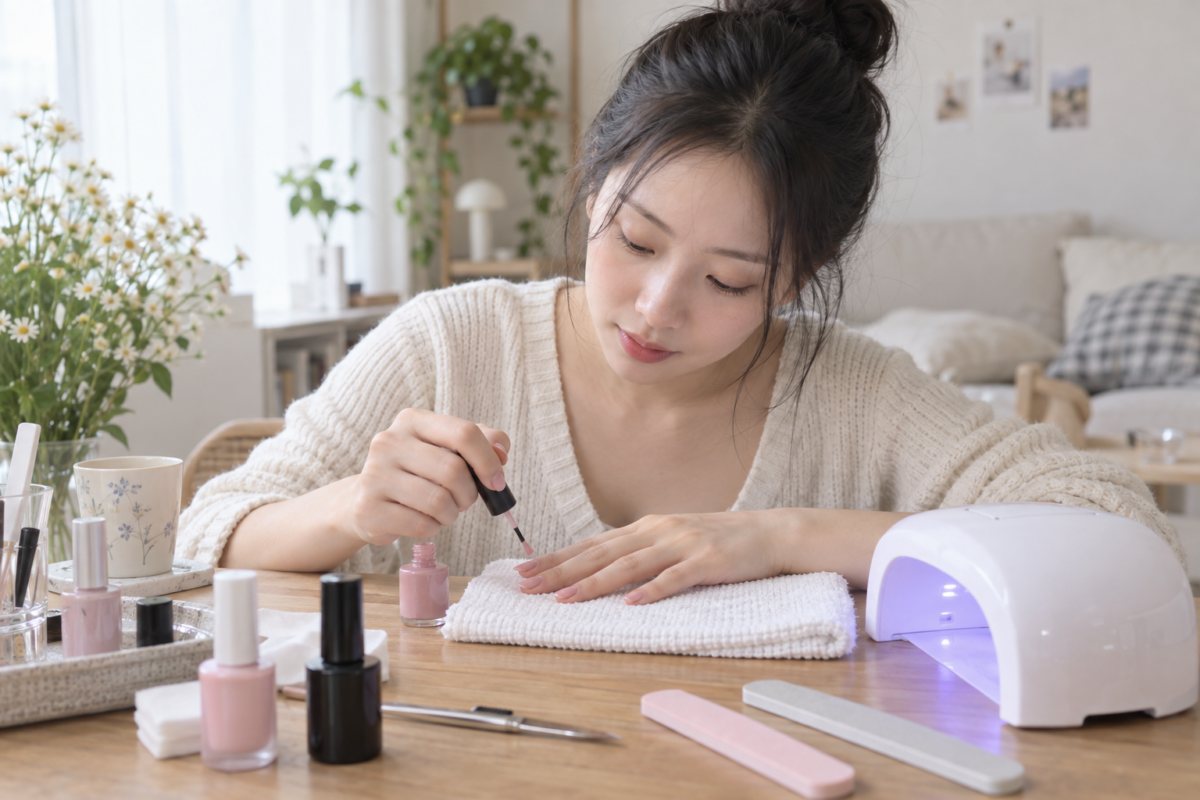 DIY Gel甲要留意Gel與美甲燈是否相容、避免未固化Gel接觸皮膚、按指定時間固化及不要直接撕甲卸除。