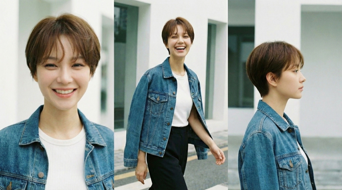 這款極短剪裁的精靈短髮不僅能突顯五官的精緻度，更散發出一股清新活潑的魔力