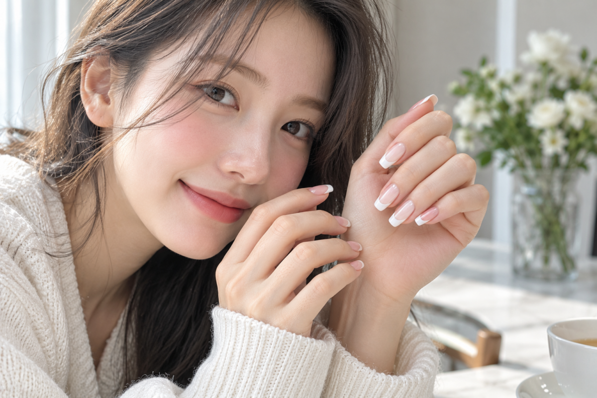 法式美甲以經典白色指尖線條為特色，延伸出微法式、空間法式、彩色及漸層等不同款式，簡約百搭又有氣質。