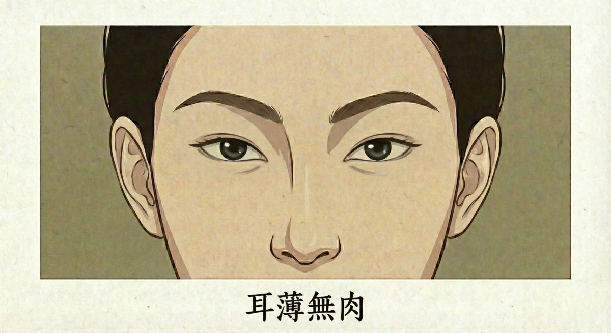 女性「耳薄無肉」，甚至薄如蟬翼，往往代表她們天生缺乏安全感，心胸狹窄且不論對誰都帶著強烈防備。這類人表面隨和，其實內心極其自私。