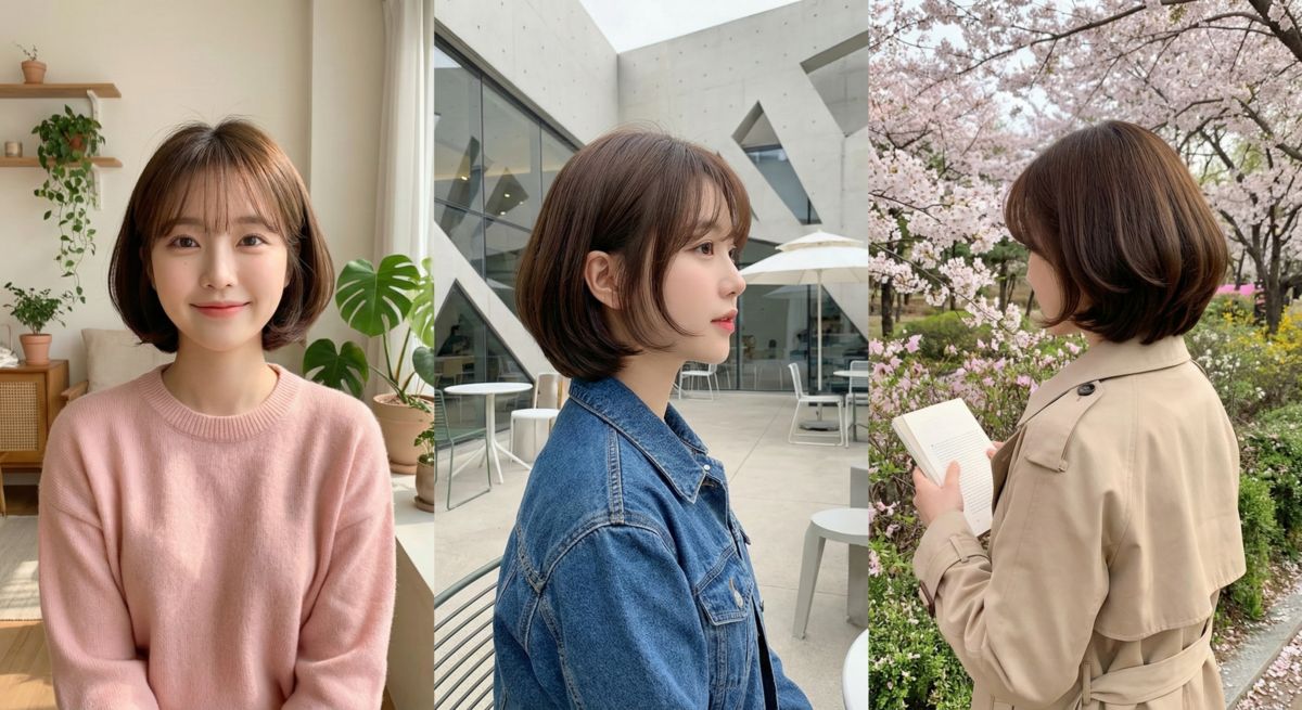 蘋果頭短髮立體可愛，多種瀏海搭配簡單整理即可展現不同風格。