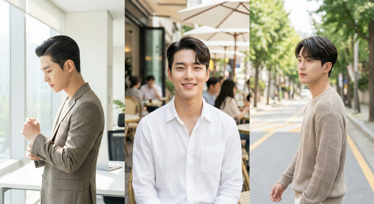 韓系蓋爾頭以油頭與逗號頭結合,兼具成熟霸氣與修飾臉型,是韓劇型男低維護又時尚的短髮首選。