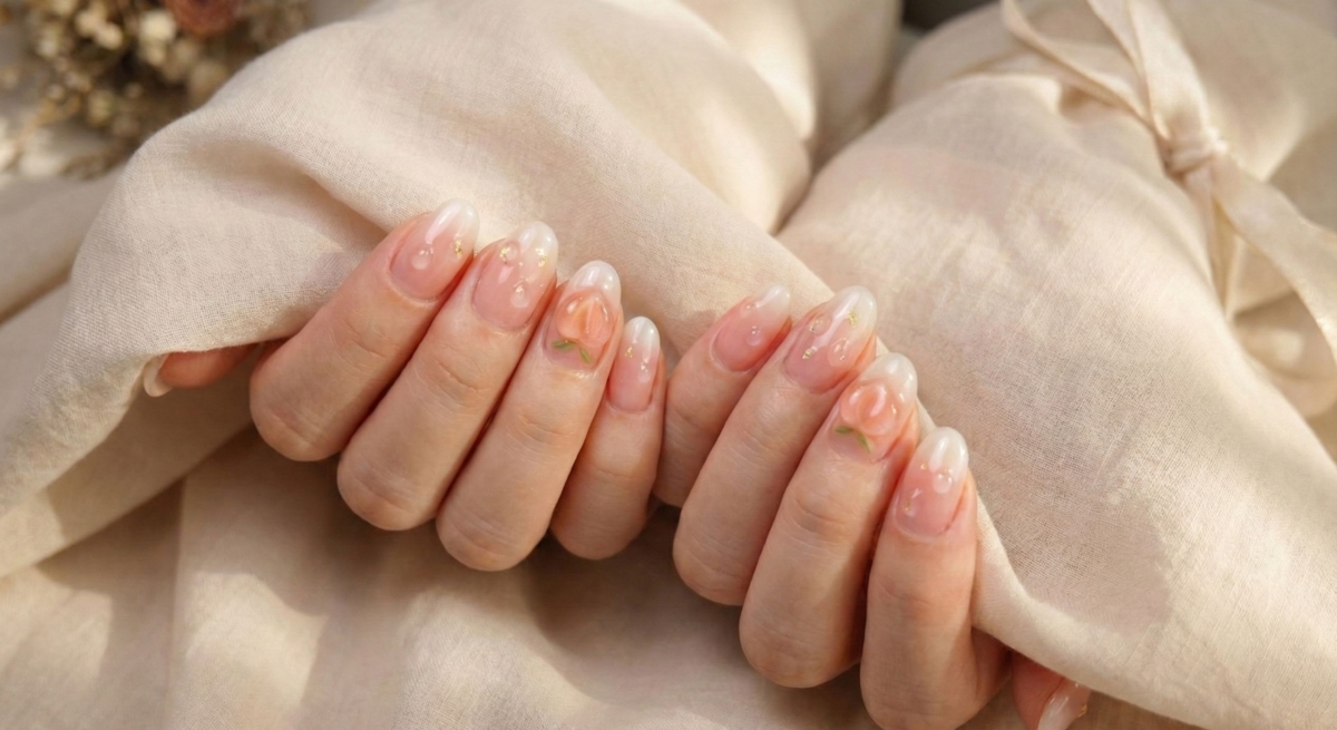 這款水滴美甲是利用透明凝膠在甲面上做出立體的水滴美甲造型,就像晶瑩剔透的水珠留在手上的果汁感。