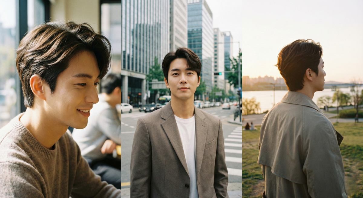 文青感十足的「六四分」利用不對稱分線修飾圓潤輪廓並拉長臉型,順著髮流自然分邊即可展現隨性氣質。