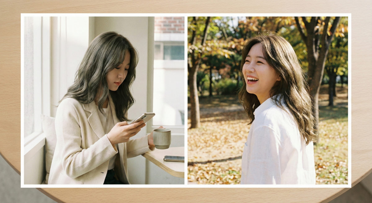 卡其灰棕免漂顯白髮色，兼具灰調與橄欖綠光澤，提亮膚色並營造冷色混血感，高級又神秘。