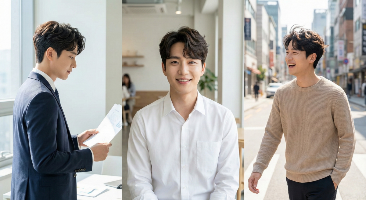 鋼夾燙以細膩捲度和分明線條打造俐落短髮，易整理、適合職場男士。