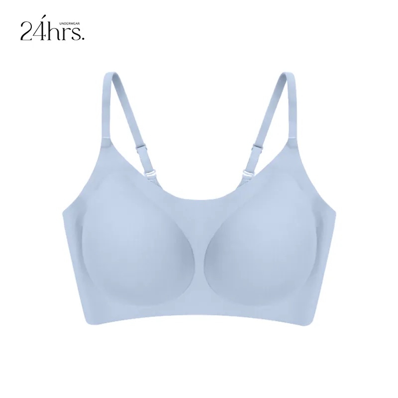 圖中展示的是fashion for yes無鋼圈內衣款式。品牌不斷改良內衣材質，例如推出結合乳膠襯墊的款式，提升了防蟎抗菌的機能性與透氣度，解決了平價內衣容易悶熱的疑慮。