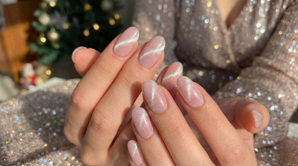 這款美甲在光線折射下呈現出如極光般多變的色彩,集高冷與甜美於一身,完美詮釋「可鹽可甜」的時尚態度。