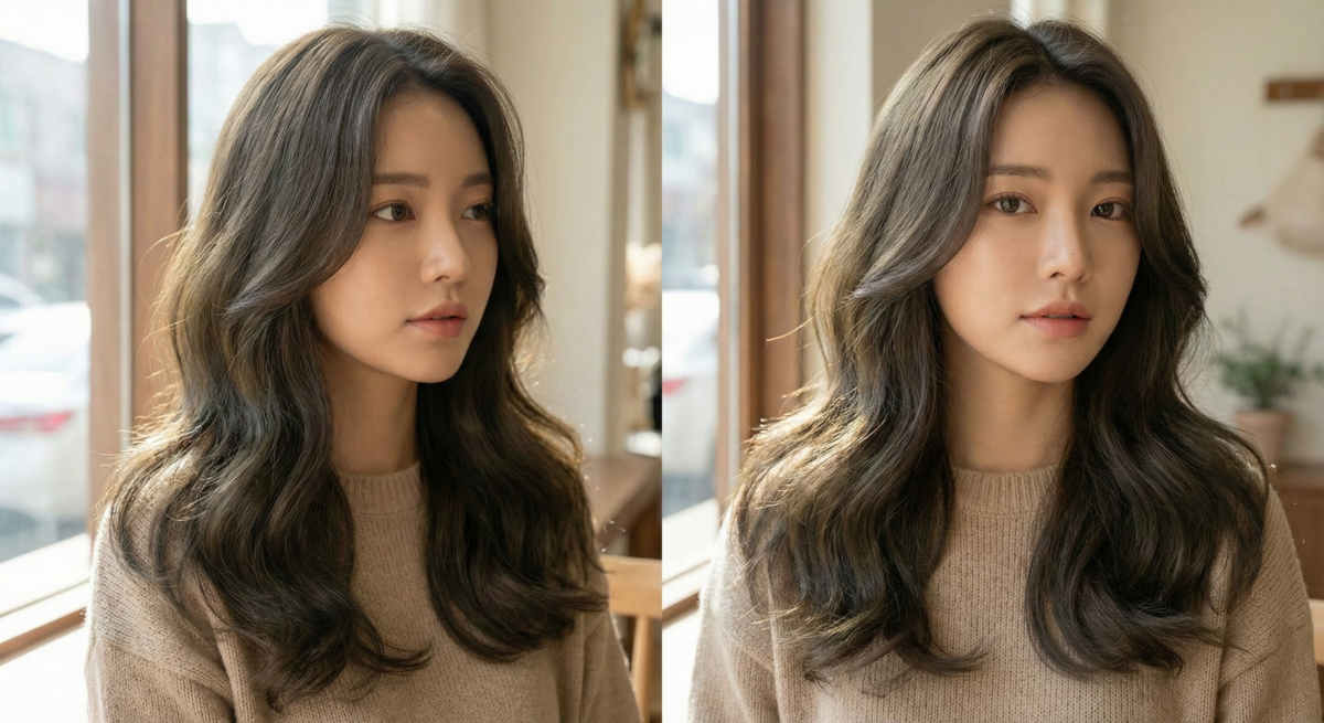 這款髮色用摩卡慕斯基底,特別加入低調橄欖綠色調,能有效中和亞洲膚色中的蠟黃感,讓氣色看起來更勻亮且十分自然。