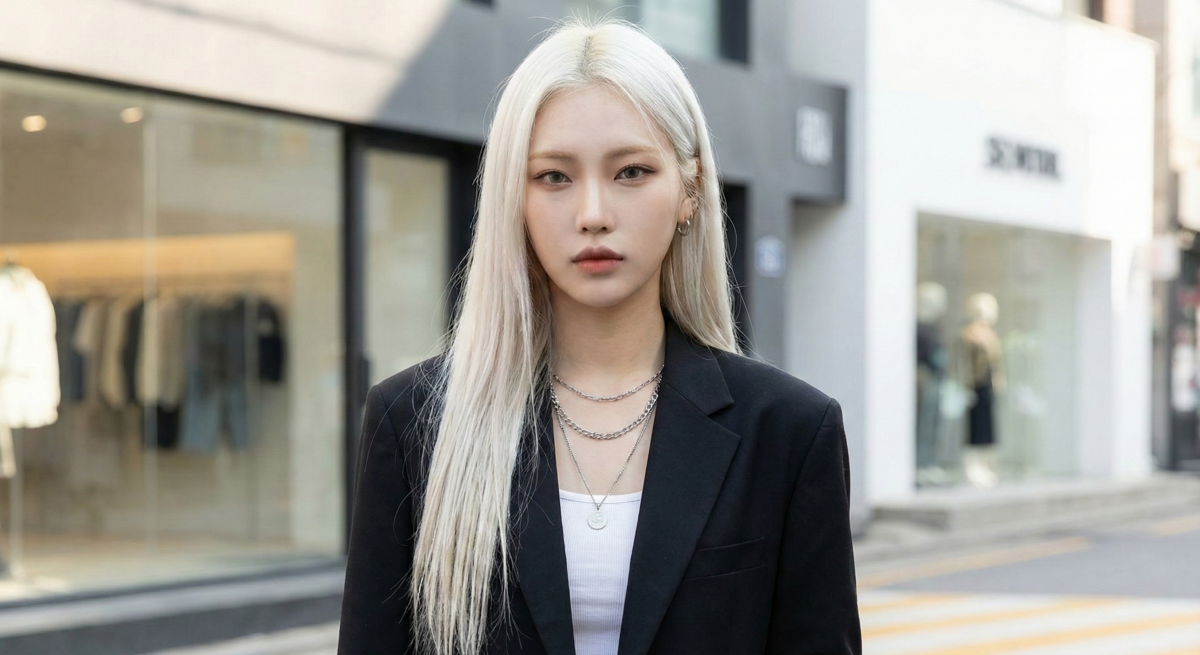 作為飽和度極低的特殊色,需要經過多次漂髮處理,適合追求大膽、高辨識度風格的女孩。