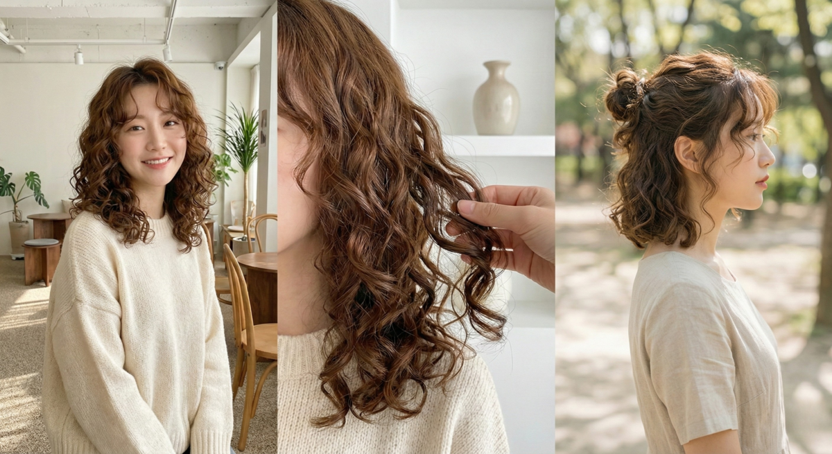 Q彈果凍燙以柔軟彈性的小彎捲度為特色，從髮根營造Q彈蓬鬆感，特別適合髮量偏少或頭型扁平的女生。