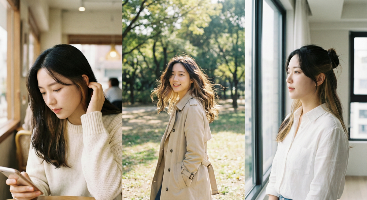 奶茶金內層染低調精緻，將色彩巧藏於髮絲內層或耳後，平時自然沉穩，撥髮或紮髮時若隱若現，兼具職場專業與日常優雅。