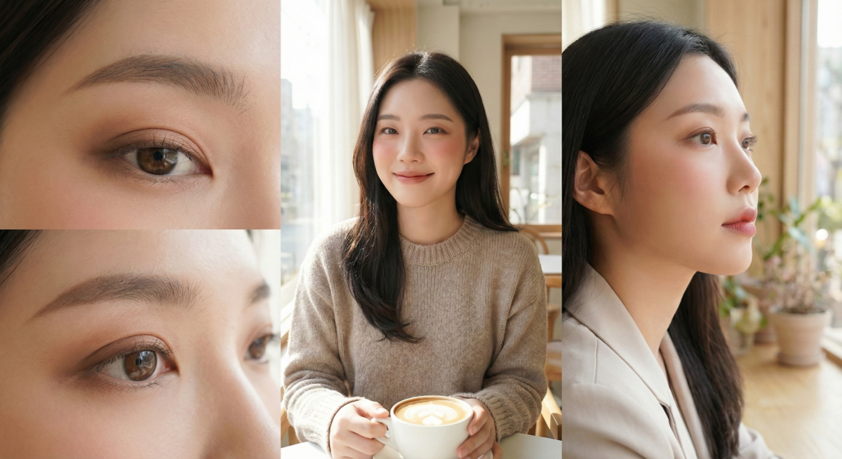 韓系Mood Palette彩妝以低飽和柔霧色系和同色系疊擦打造自然層次、柔焦高級感。