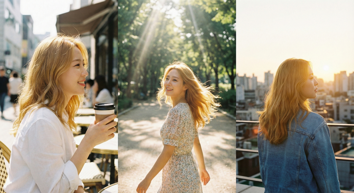 暖金黃色以明亮淺金光澤增添陽光活力，特別提亮偏白膚色，打造白裡透紅的清透夏日感。