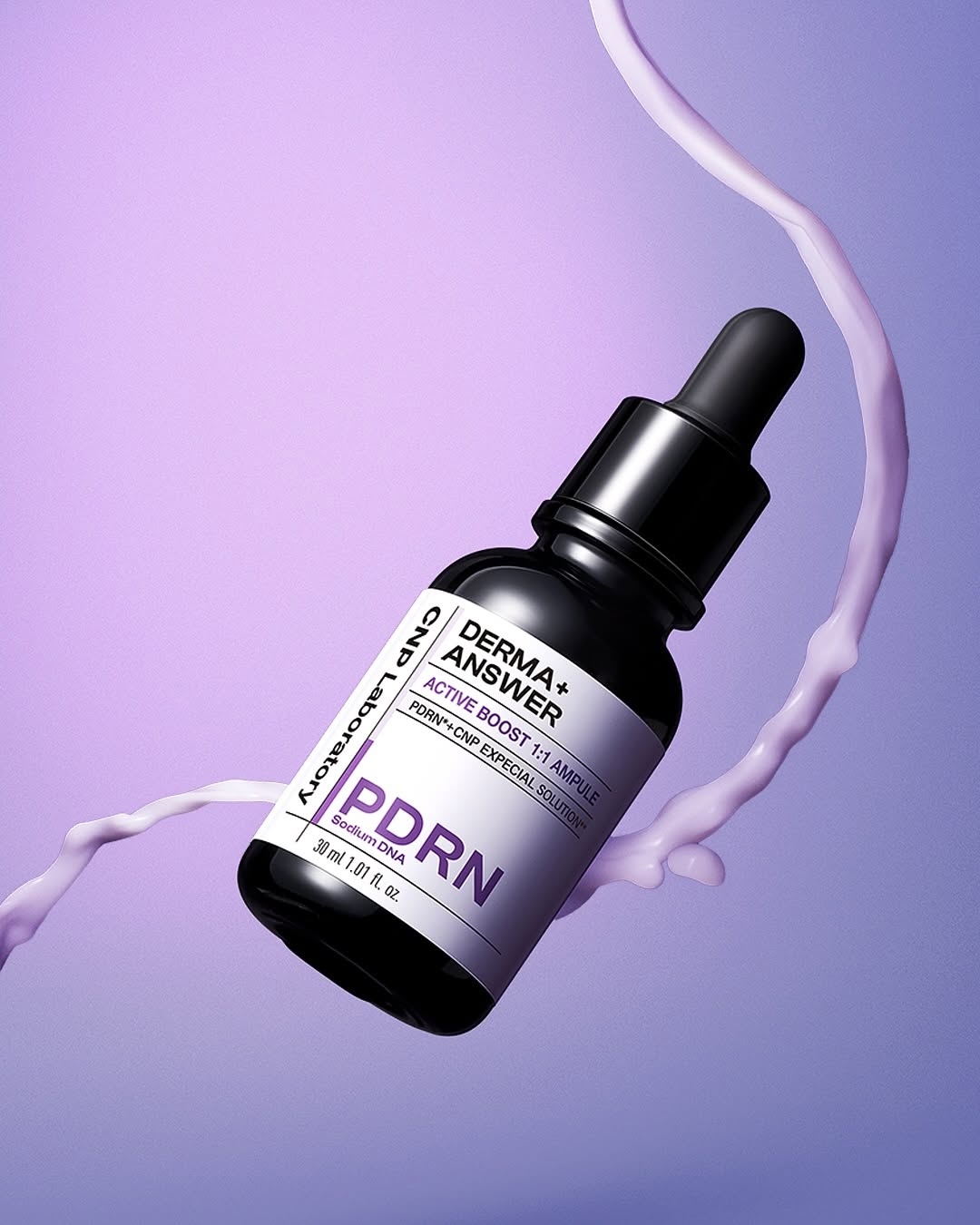 CNP PDRN 安瓶以 1% PDRN 深層修護並提升彈力與光澤，集淡斑、抗老、緊緻與保濕於一瓶，特別適合乾肌與熟齡肌。