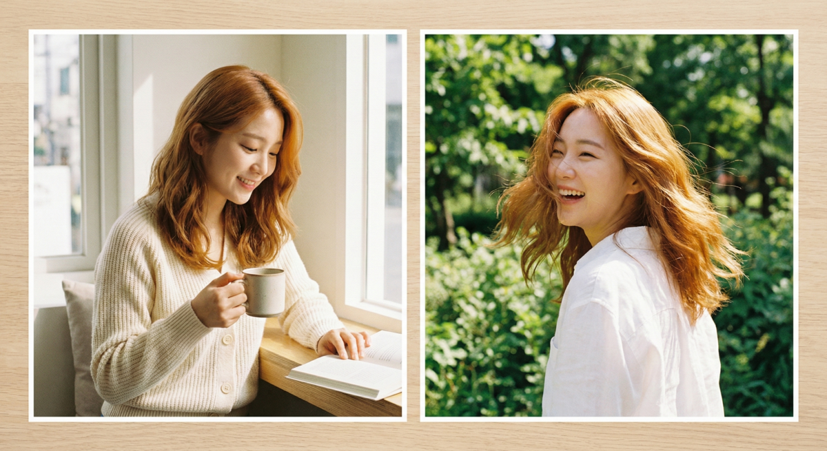 焦糖斑比棕免漂顯白髮色，自然提亮膚色、修飾暗沉，散發溫暖迷人俏皮氣質。