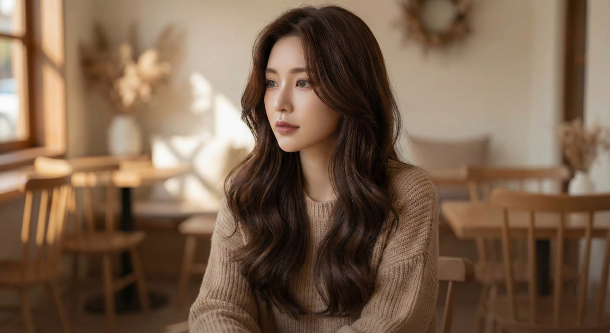 這款色調融合了可可、朱古力與咖啡的溫潤飽滿感,呈現出一種樸實且優雅的精緻氣質,是顯白髮色的首選。