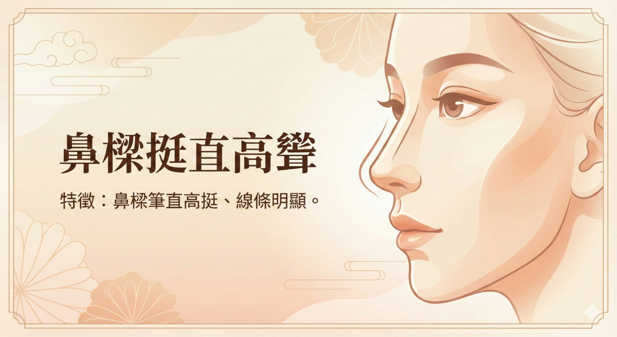 鼻樑高挺的女人獨立果斷、財運強但起伏大，感情中適度放柔更有助於關係和諧。