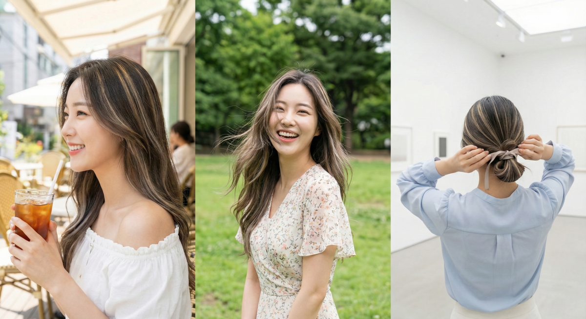 高級混血感挑染髮型可依線條染、手刷染或區塊染選擇，分別打造經典層次、歐美漸層或低調巧思效果。