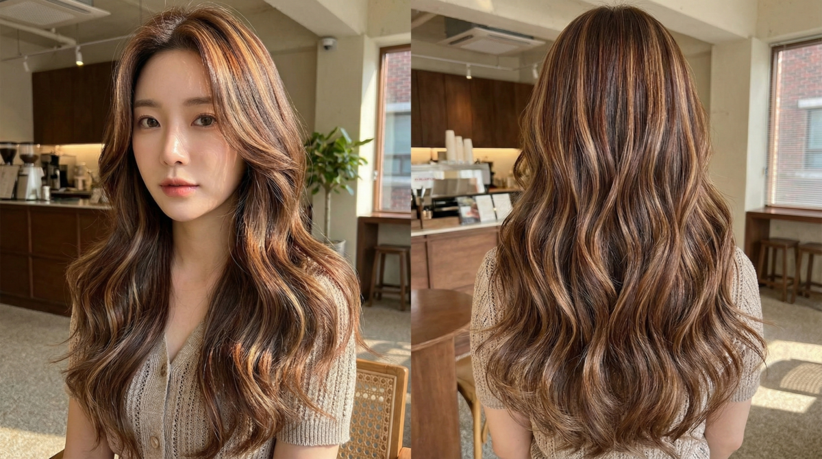 這種交錯的挑染能創造極高的立體感，讓五官顯得更為深邃。