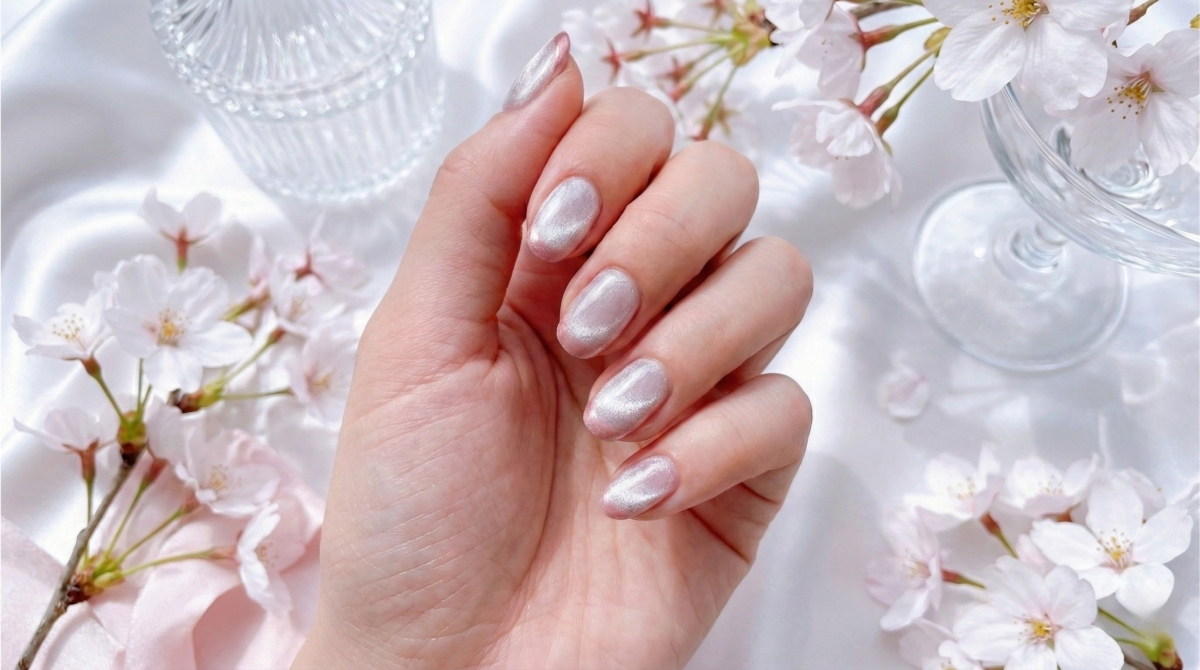 圖中展示的是貓眼撞色美甲款式,這種設計不僅保留了法式的優雅,更增添了貓眼的流動光澤與撞色的時尚趣味。