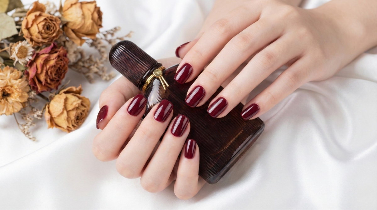 這款美甲自帶法式復古風情,隱約透露出一股微性感的神秘氛圍。
