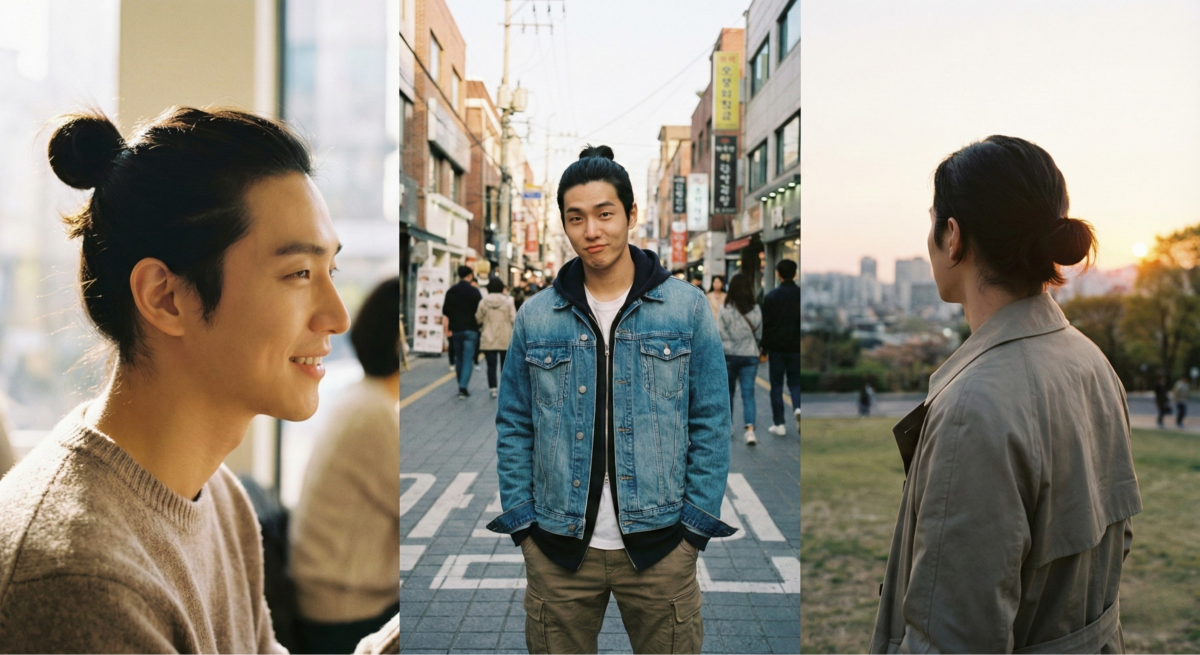 長髮過渡期救星「丸子頭」只需一條髮圈將頭髮後梳紮起即可免吹整,能拉提臉部輪廓並展現俐落的藝術氣息。