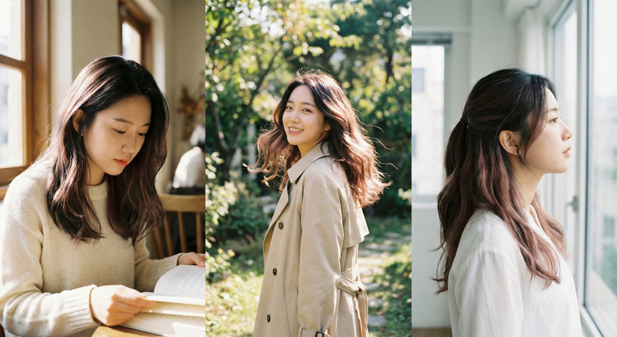 霧玫瑰挑染以煙燻粉棕細緻線條營造深淺層次，自然顯白又低調時尚，是甜美帶個性女生的必選款。