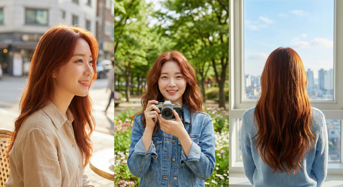 紅棕色是一款自然暖色棕髮，能提亮氣色、顯白且低調耐看，褪色後仍回到柔和棕色，適合想提升膚色亮度又不高調的女生。