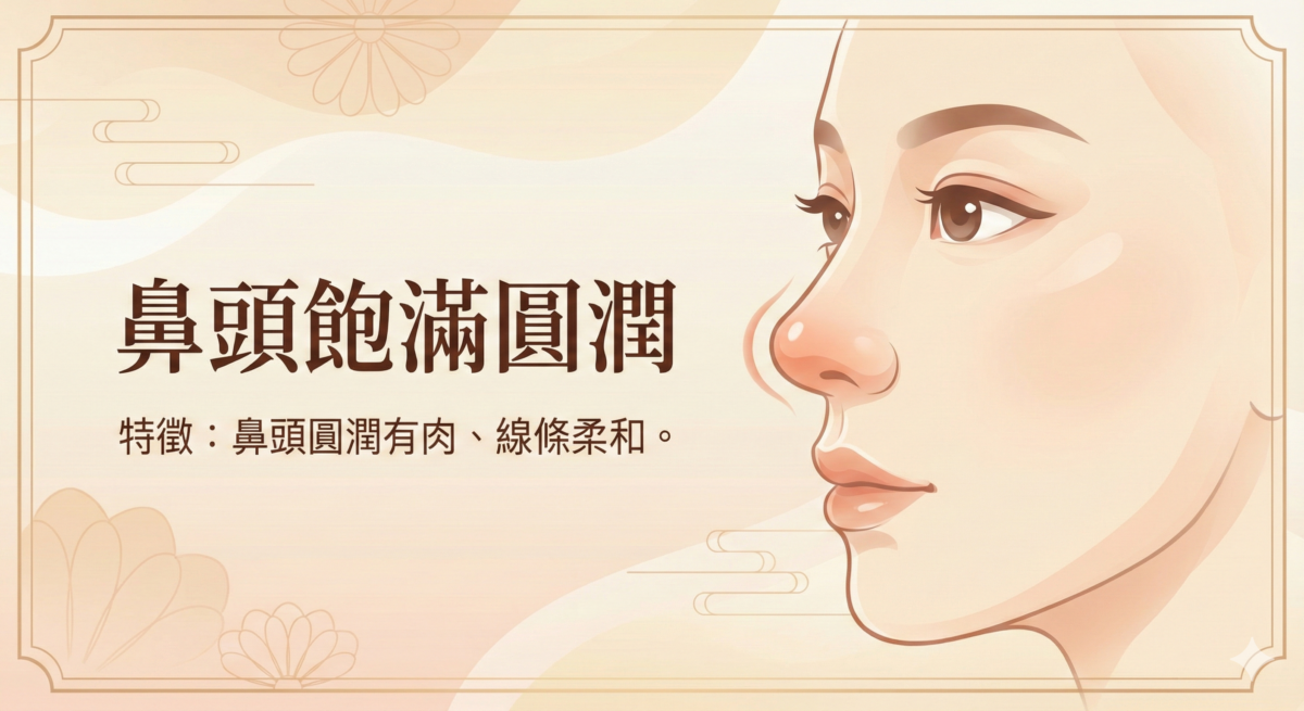 鼻頭飽滿圓潤的女人偏財運佳、事業心強，且屬典型旺夫相，有助婚姻與家庭運勢。