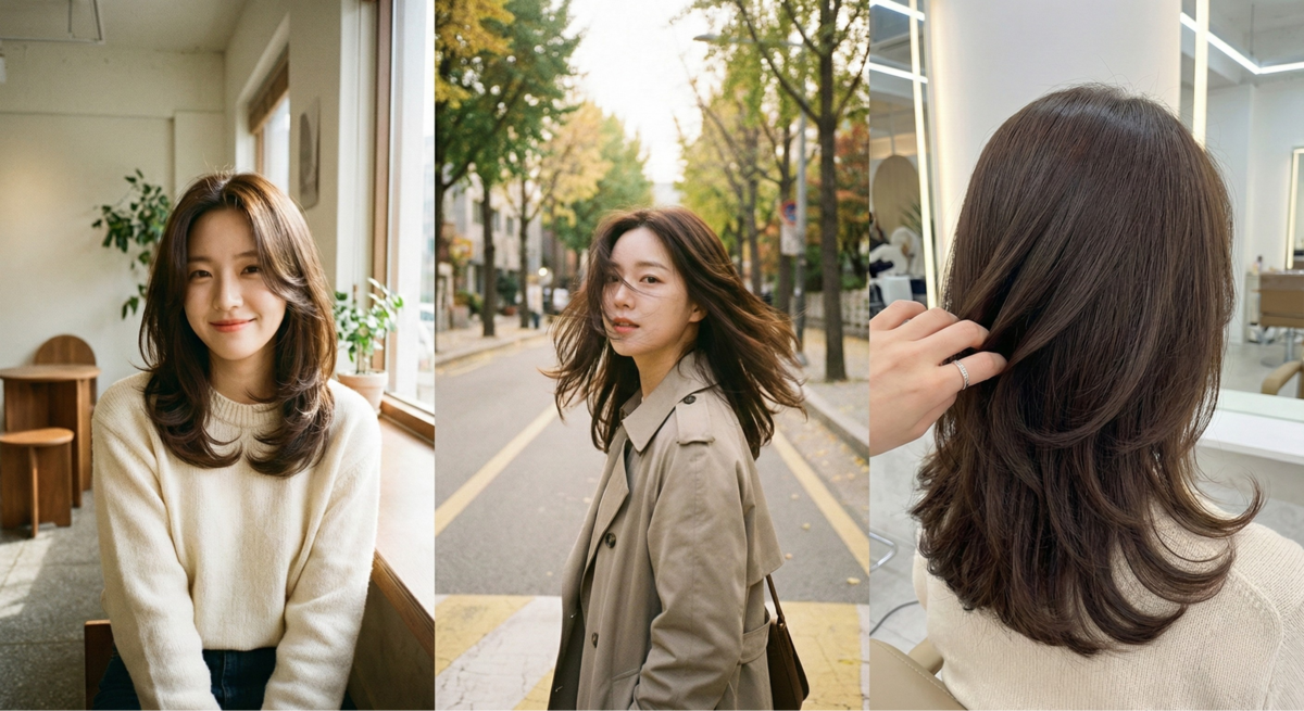 擁抱燙（Hug Perm）是韓國流行的髮型，以精緻分層剪裁搭配柔和C字包覆弧度，像輕捧臉頰般柔化線條，特別適合圓臉與方臉。