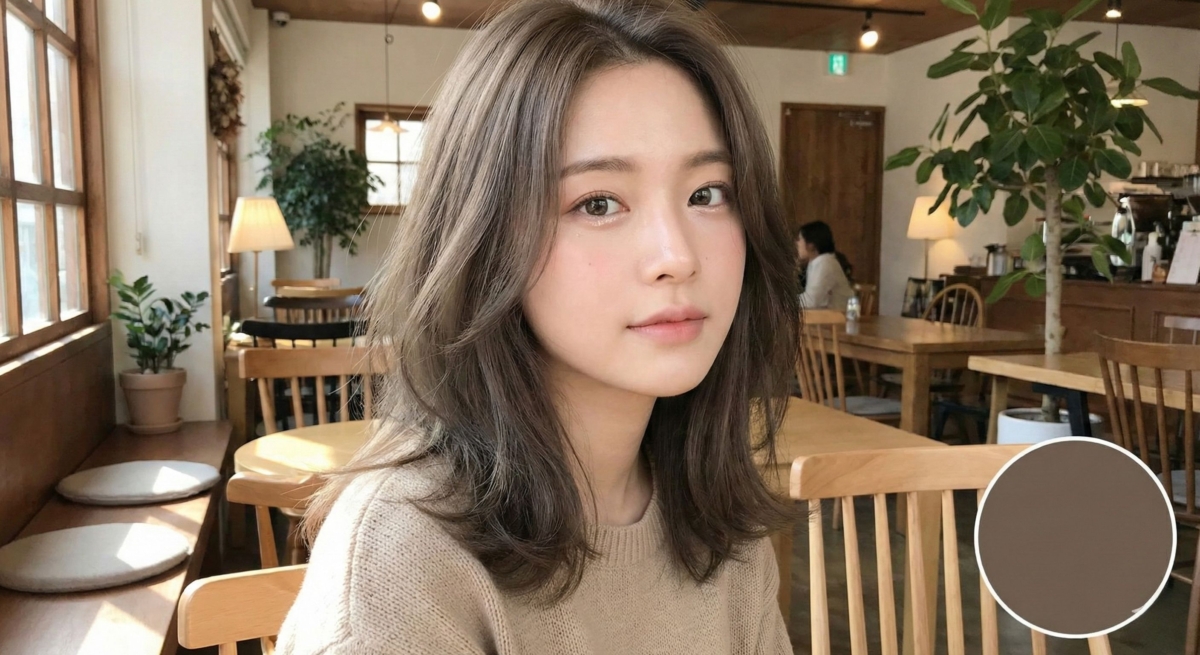 亞麻棕是霧面髮色中的經典不敗款，它能讓深色頭髮呈現出一種「半透明」的視覺效果。