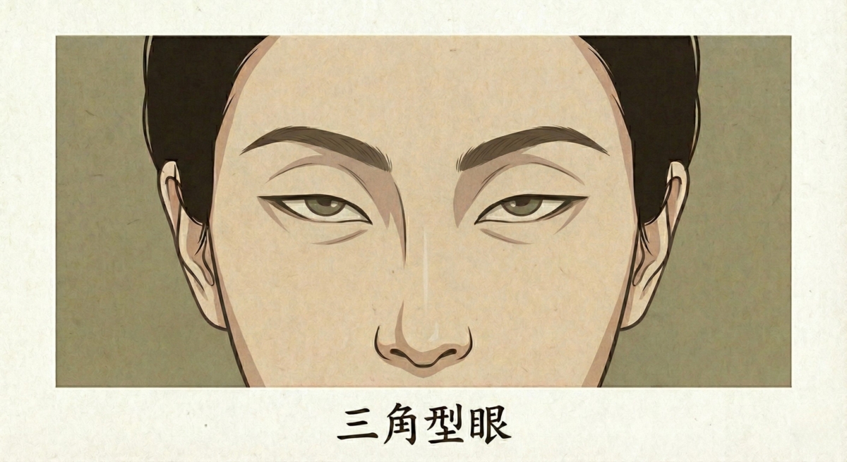 三角型眼代表這類女人長期缺乏安全感，內心其實陰濕且充滿猜忌。