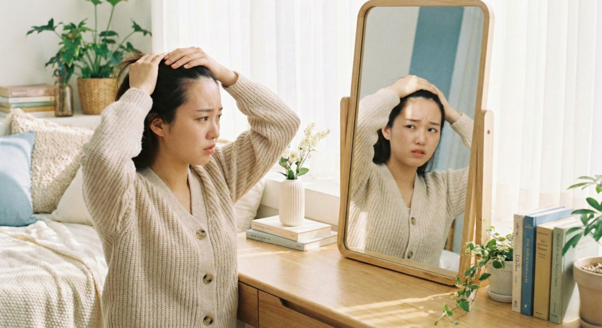 高額頭是指額頭較高或額角稀疏，導致與臉部比例不協調，進而影響臉型美感及髮型選擇的狀況。