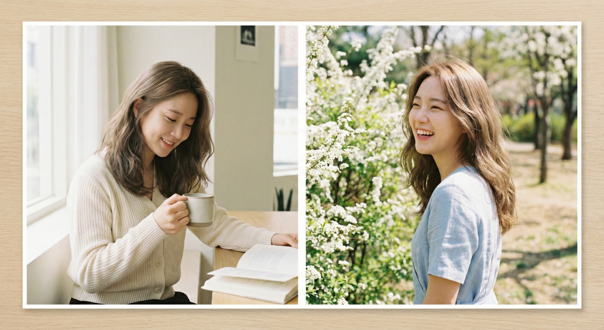 柔霧奶茶棕免漂顯白髮色，霧面質感自然提亮膚色，展現清新日系透明感與高級氣質。