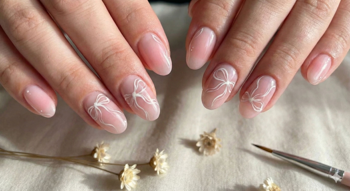 白色線條與粉色底色形成的強烈對比，在甜美中注入了一份「高冷」的個性，成功中和了過度的少女感，是追求獨特與時尚感的現代女生首選。