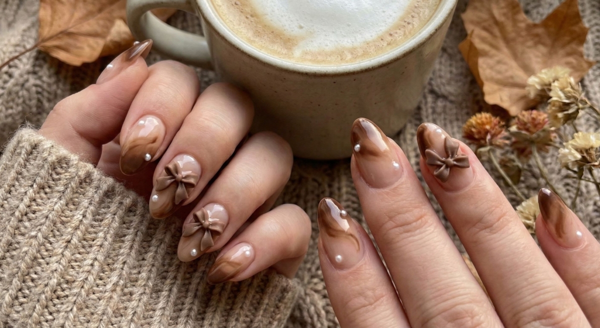 這種深淺交錯的搭配，不僅能發揮極佳的顯白效果，更在沉穩的色調中帶出一絲調皮與甜美，完美詮釋了成熟女生的優雅氣質。