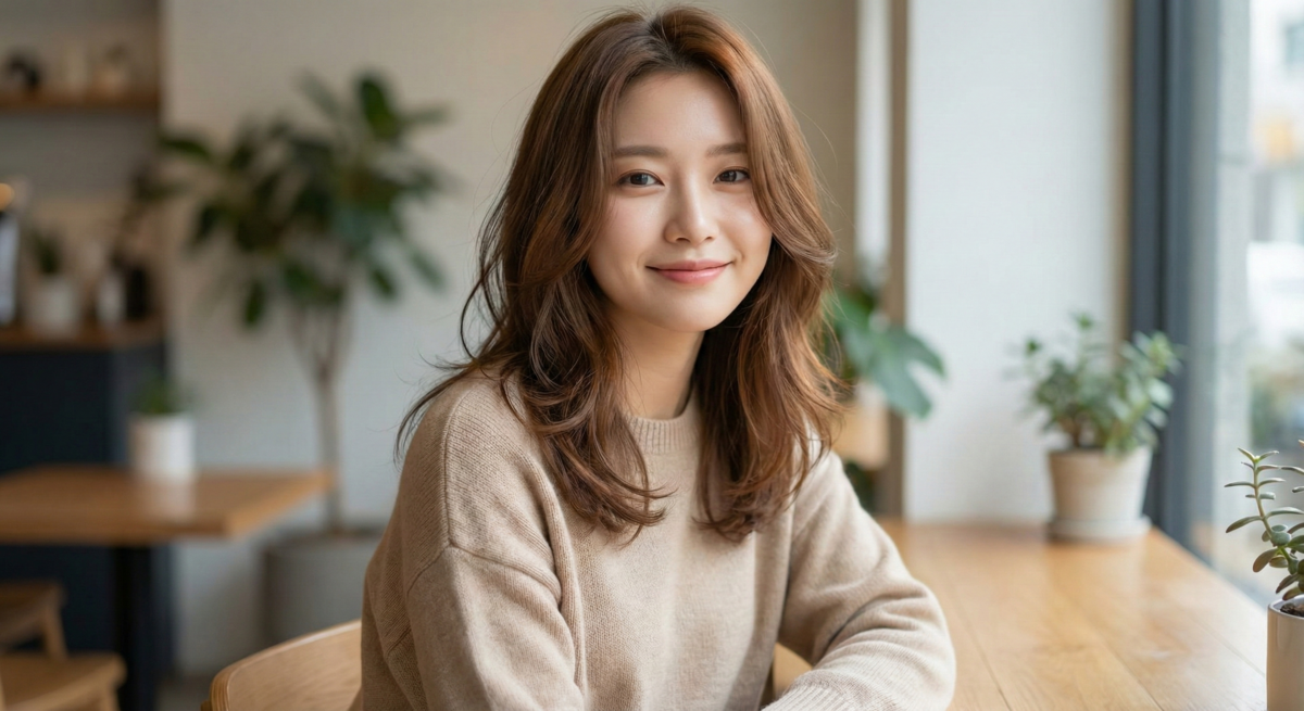 這種調色方式能顯著增加髮絲的透明感與輕盈視覺效果,有效擺脫深髮色容易產生的沉重感。