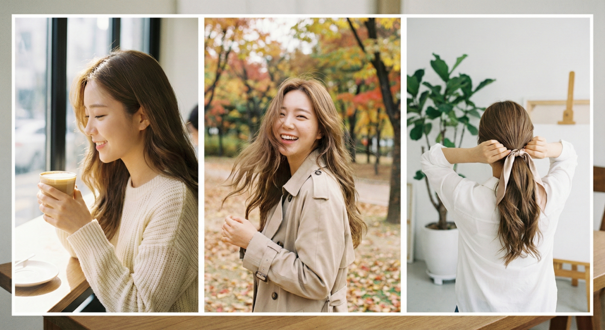 奶茶棕髮色溫柔百搭，自然提亮膚色，低調又顯白，是經典必選髮色。